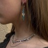 Boucles d'oreilles pendantes Bleues