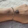 Bracelet Maille Ronde avec Rosace