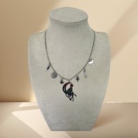 Collier Argenté avec Pampilles