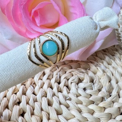 bague Multi Rangs Pierre Turquoise