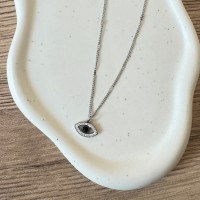 Collier Œil avec strass et Pierre