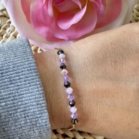 Bracelet Perles Violettes