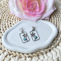 Boucles d'oreilles Fleur Bleue