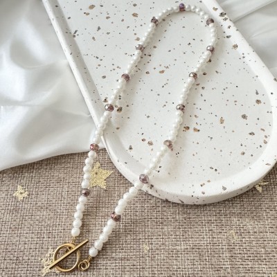 Collier Perles Blanches