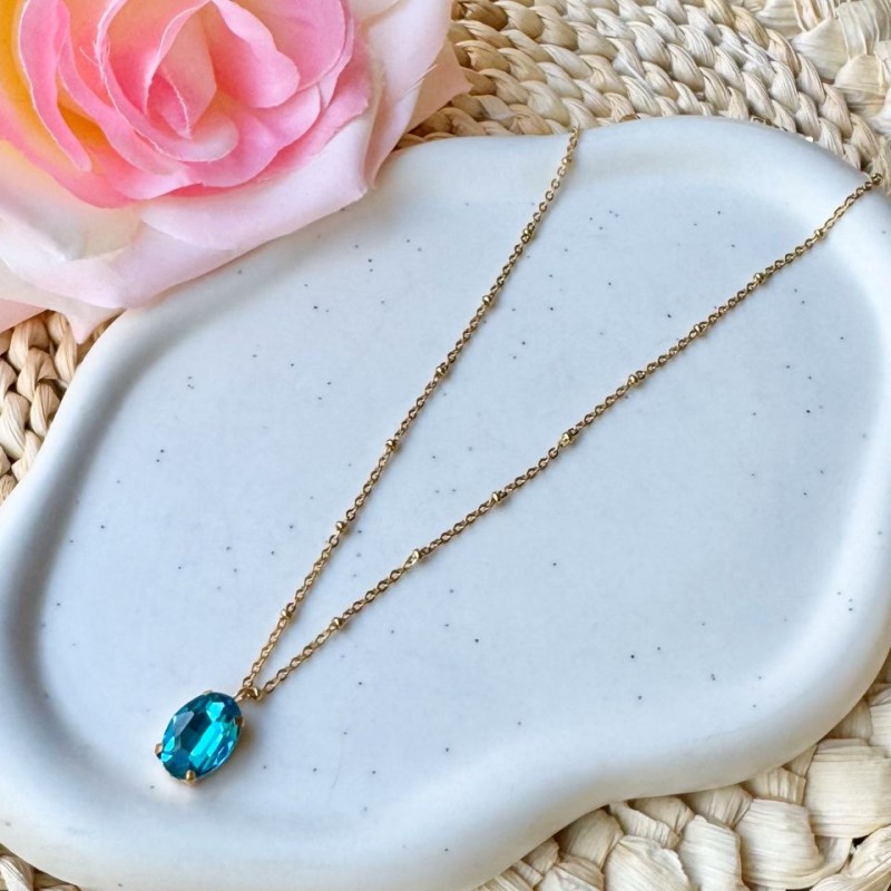 Collier Cristal Bleu