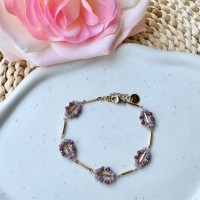 Bracelet Perles Violettes