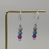 Boucles d'oreilles Pendantes avec Perles