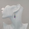 Boucles d'oreilles Pendantes avec Perles