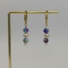 Boucles d'oreilles Pendantes Violettes