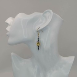 Boucles d'oreilles pendantes Perles Multicolores