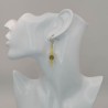 Boucles d'oreilles pendantes Perles Jaunes