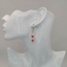 Boucles d'oreilles pendantes Rouges et Transparents