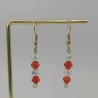 Boucles d'oreilles pendantes Rouges et Transparents