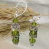 Boucles d'oreilles pendantes Vertes