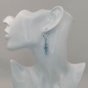 Boucles d'oreilles pendantes Bleues