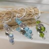 Boucles d'oreilles pendantes Bleues